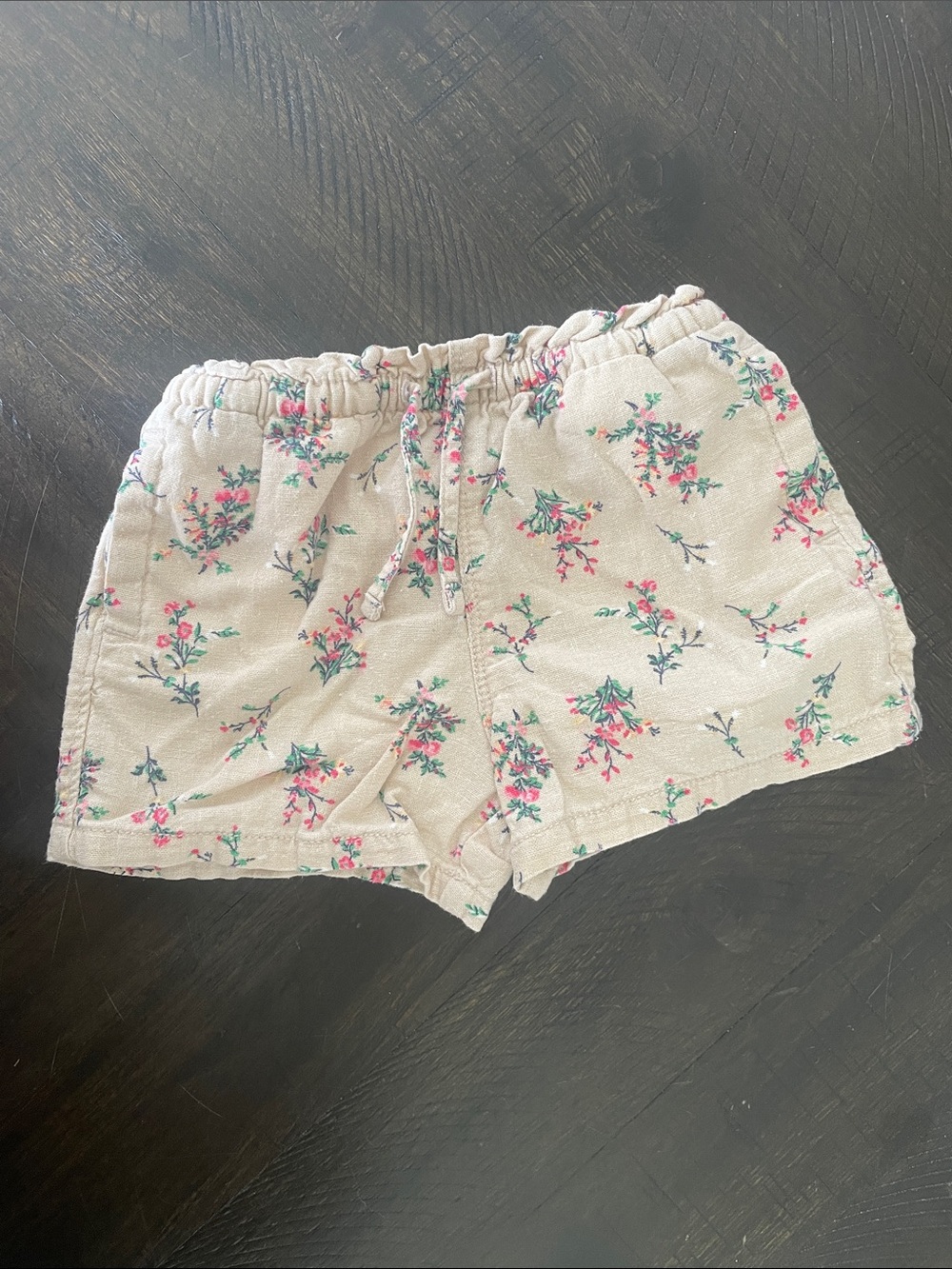 Old Navy Floral Elastic-Waist Linen Shorts